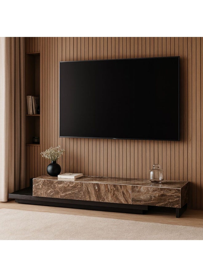 Baytonia Ashata TV Table - Brown and Black - Image 1