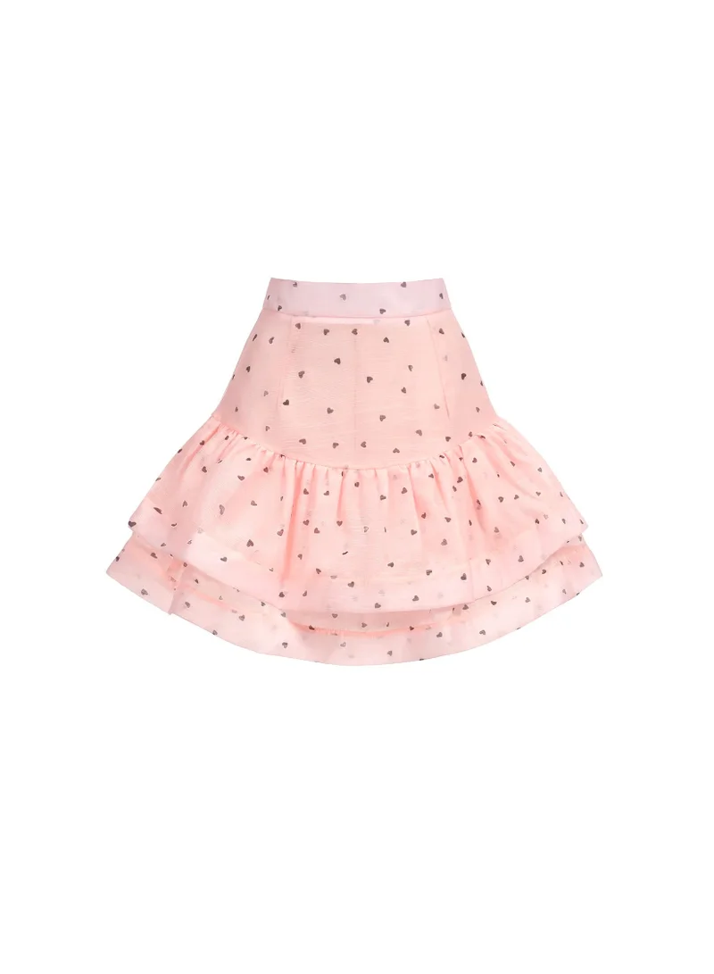 Bella Barnett  Sahara Rufflede Dot Printed Bowknot Top And Skirt Two-Piece Set for Women | Best Price UAE