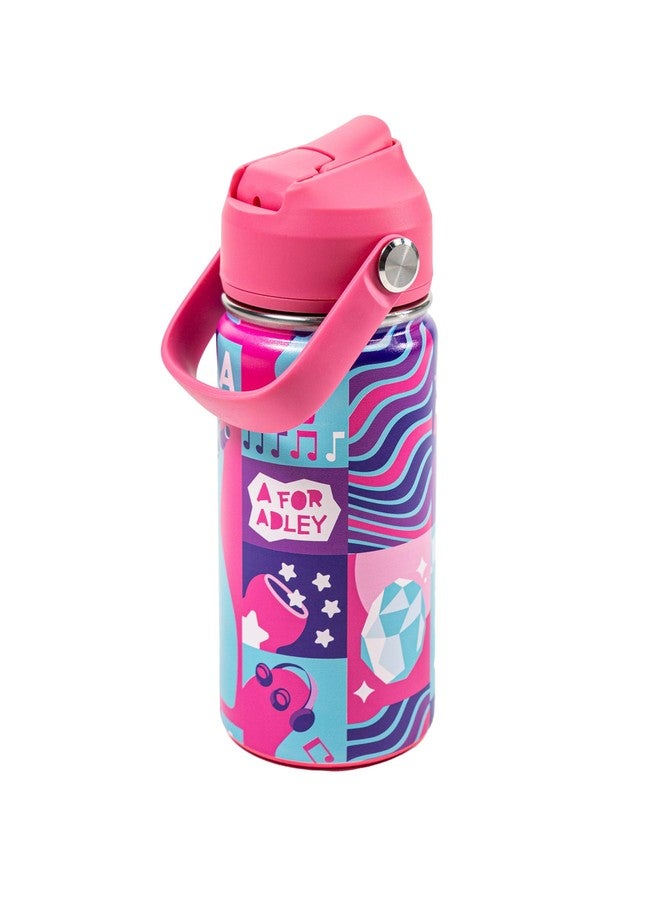 A FOR ADLEY Pink, Blue and Purple Retro Checkered 12 oz Stainless Steel Water Bottle - Image 2
