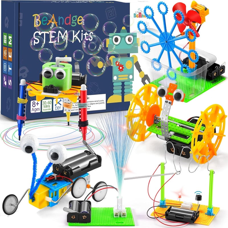 مجموعة أدوات الروبوتات STEM من - 6 مجموعات من ألعاب STEM للأعمار من 8 إلى 13 عامًا، مجموعات العلوم والحرف اليدوية للأطفال من 8 إلى 12 عامًا، هدايا للأولاد من 6 و7 و9 و10 سنوات، ألعاب بناء الروبوتات الهندسية للأطفال من 6-8 و9-12 عامًا - Image 1
