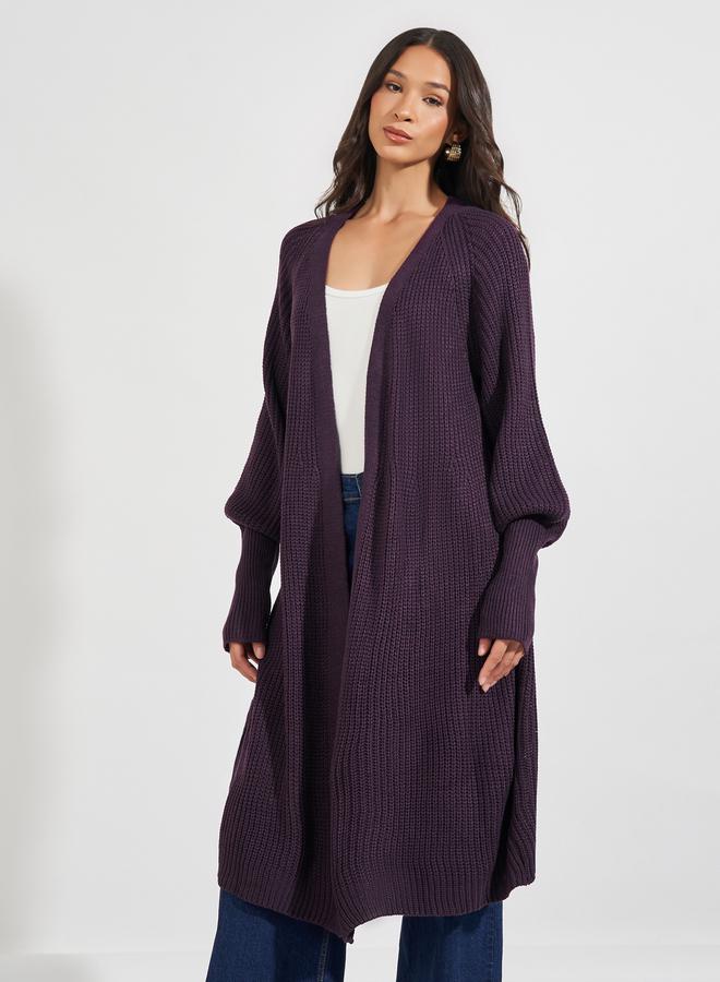 Styli Regular Fit Longline Chunky Knit Cardigan  - Image 3