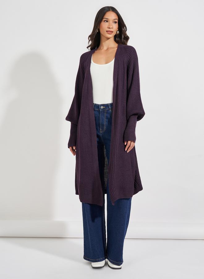 Styli Regular Fit Longline Chunky Knit Cardigan  - Image 1