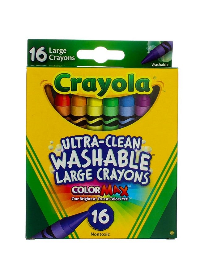 Crayola Large Washable Crayons 16 Pack - 2 Packs - Image 1