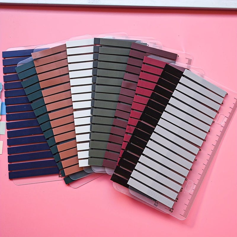 320 Sheets Dark Green Color Index Stickers Thin Strip Reading Notes - Image 4
