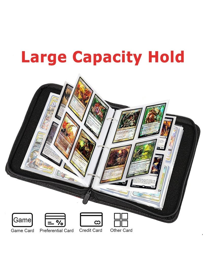 كابتن تيك Pokemon Card Binder, Card Storage with 50 4-Pocket Sleeves  Album, Game Card Holder for Boys and Girls (Red) - Image 2