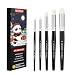 GETHPEN Dry Brush Miniature Painting Drybrush Set 5 Sizes Hobby Detail Paint Brush Set for AcrylicOilWatercolor Brushes for Beginners Pros - Image 2