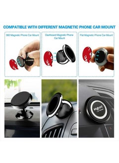 volport Pops Sticky Adhesive Replacement for Car Mount, 6 Pack 3M Dots VHB Sticker Pads Double Sided Tape for Magnetic Dashboard Cell Phone Holder Wall Socket Base with 2 Pack Round Metal Plate Discs  - Image 2
