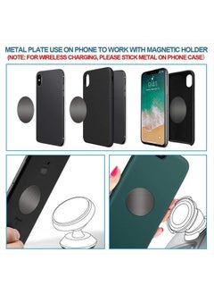 volport Pops Sticky Adhesive Replacement for Car Mount, 6 Pack 3M Dots VHB Sticker Pads Double Sided Tape for Magnetic Dashboard Cell Phone Holder Wall Socket Base with 2 Pack Round Metal Plate Discs  - Image 5
