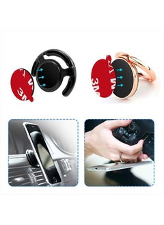 volport Pops Sticky Adhesive Replacement for Car Mount, 6 Pack 3M Dots VHB Sticker Pads Double Sided Tape for Magnetic Dashboard Cell Phone Holder Wall Socket Base with 2 Pack Round Metal Plate Discs  - Image 3