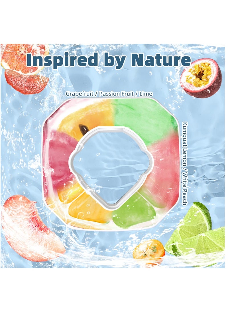 Air Flavored Water Bottle with Straw & 5 Scented Flavor Pods, 450ML Vacuum Insulated Metal Bottle, BPA Free & Leakproof, Zero Sugar Fruity Extract Ring.