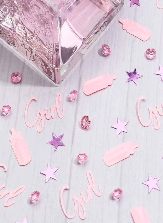 WEIKA Pink Baby Shower Decorations, Baby Shower Confetti Metallic Foil Confetti Decorations for Party Decorations for Gilrs Women, DIY Arts and Crafting - Image 3