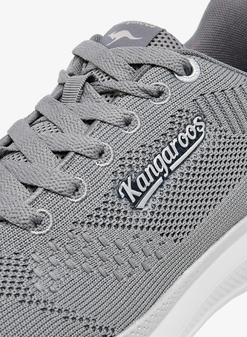 kangaROOS GREY Women's Textured Lace-Up Closure Sports Shoes for Women | Best Price UAE