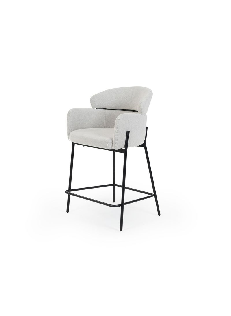 Pan Home Costello Bar Chair - Grey/Black - Image 2