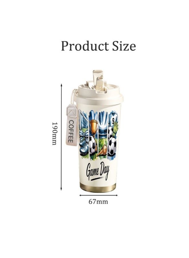 FIFA 520ml World Cup Printed Stainless Steel Insulated Water Bottle Double Wall Vacuum Thermal Flask Leakproof Cup for Hot & Cold Drinks - Image 2