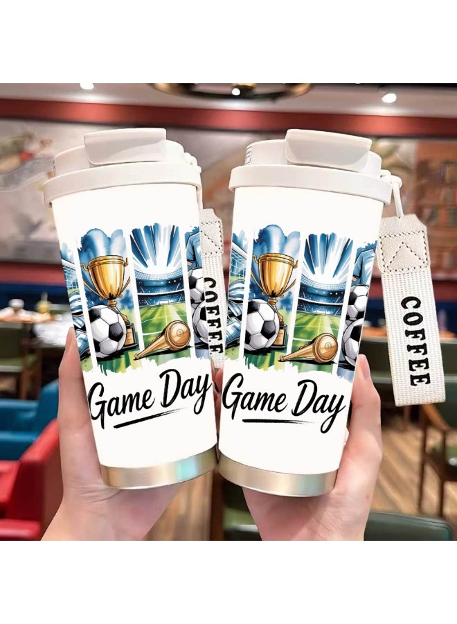 FIFA 520ml World Cup Printed Stainless Steel Insulated Water Bottle Double Wall Vacuum Thermal Flask Leakproof Cup for Hot & Cold Drinks - Image 3