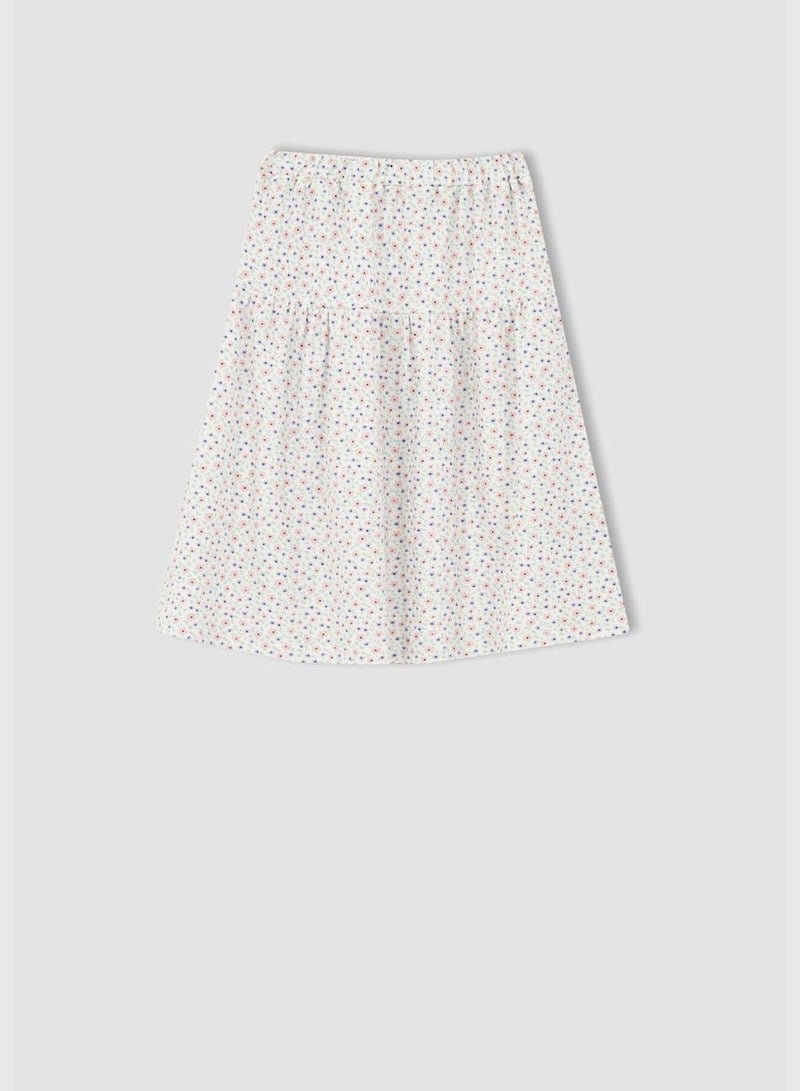 DeFacto Regular Fit Short Sleeve Frill Detail T-Shirt & Mini Skirt Set - Image 3