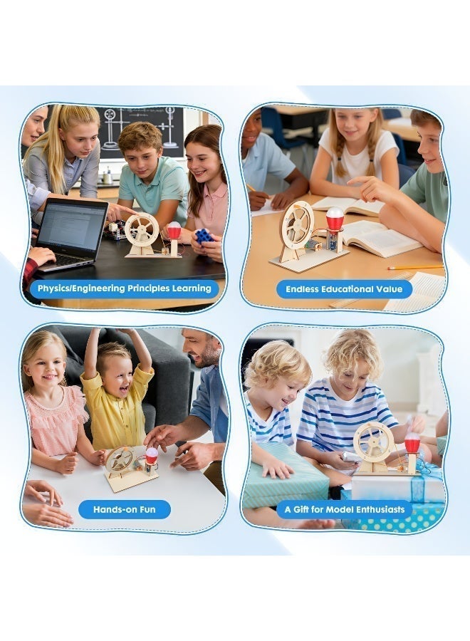 ابتكار طقم تجربة موليد الكهرباء يدوياً - مشروع علوم وفيزياء تعليمي STEM للأطفال - نموذج خشبي لتعليم الدائرة الكهربائية - مثالي للمشاريع المدرسية والوسائل التعليمية - Image 4