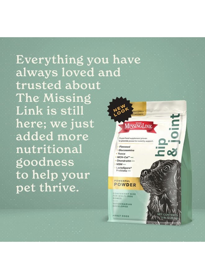 The Missing Link Hip & Joint + Probiotics Supplement 5lb Bag - Superfood Powder for Dog Cartilage & Bone Health, Joint Mobility & Flexibility - Image 5