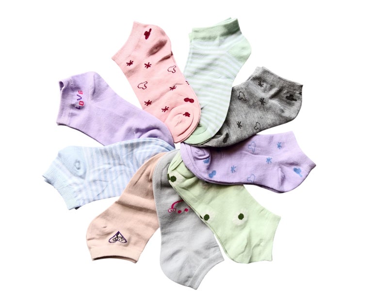 NEOBABY Women's Ankle Socks for Casual & Sports Multicolor Odour Free Fancy Multi design Socks (Pack of 5 Pairs) - Image 1