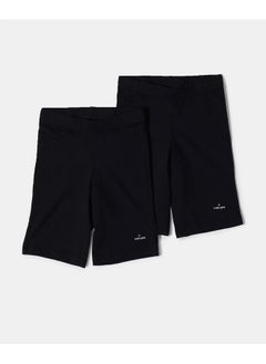JOCKEY Jockey SG03 Girl's Super Combed Cotton Elastane Stretch Shorties with Ultrasoft Waistband_Black_11-12 Yrs  - Image 3