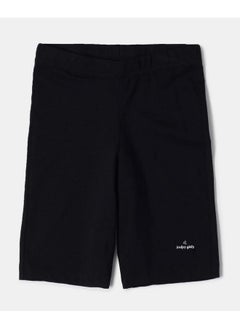 JOCKEY Jockey SG03 Girl's Super Combed Cotton Elastane Stretch Shorties with Ultrasoft Waistband_Black_11-12 Yrs  - Image 2