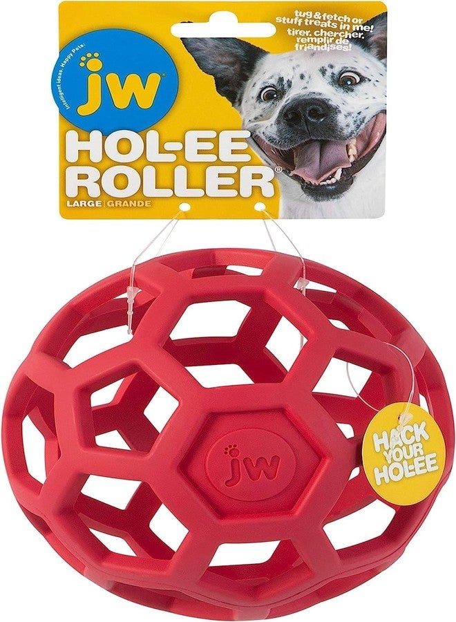 JW Pet HOLEE ROLLER BALL Dog Chew Treat Fetch Bouncy Toy LARGE 5.5 inch 3 PACK - Image 2