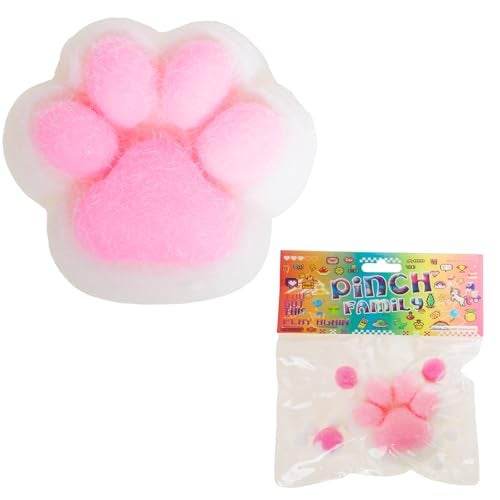 FauKait 1pcs 315in Big SquishyCat Paw Squishy ToysCute Kawaii fufu SquishiesSticky Squeeze Fur BallJelly Kitty Funny Fidget 36 Months Toys Novelty Things Suitable for Adults Kids - Image 1