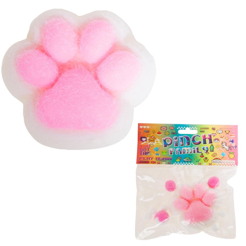 FauKait 1pcs 315in Big SquishyCat Paw Squishy ToysCute Kawaii fufu SquishiesSticky Squeeze Fur BallJelly Kitty Funny Fidget 36 Months Toys Novelty Things Suitable for Adults Kids - Image 2