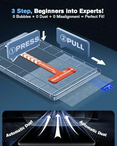 WEIPIN For Tesla Model Y 2025 2026 Juniper& 2024-2026 Model 3 Highland Glossy Screen Protector - [More Clear& Smooth] - Mil-Grade 9H+ Tempered Glass 15.4 Dashboard - Front& Rear Protector - [2-Pack] - Image 4