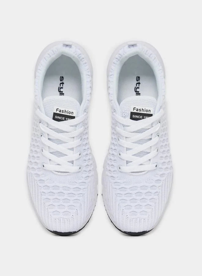 ستايلي Textured Knit Sneakers