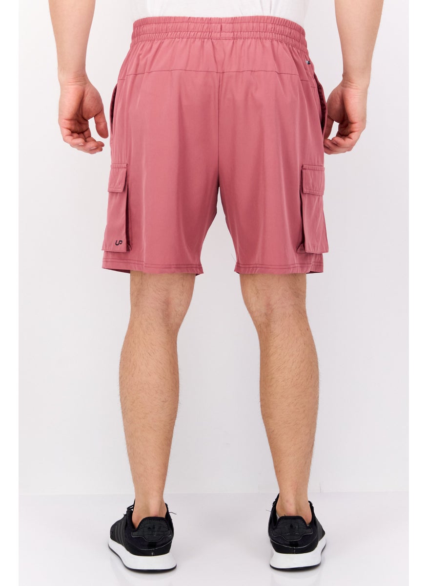 Unipro Men Sportswear Fit 7 Inches Inseam Training Short, Pink  - Image 3