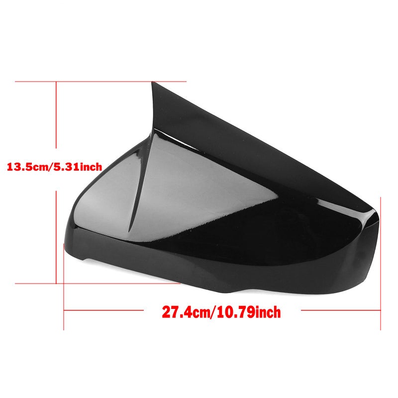Gloss Black Carbon Look Side Rearview Mirror Cover Cap Trim For Cadillac CT5 CT6 2019 2024 - Image 3