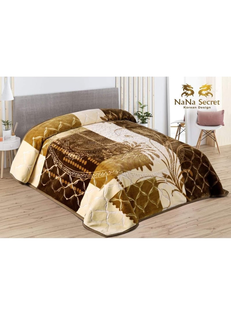 بطانية 8كيلوجرام طبقتين حفر ليزر تصميم كوري