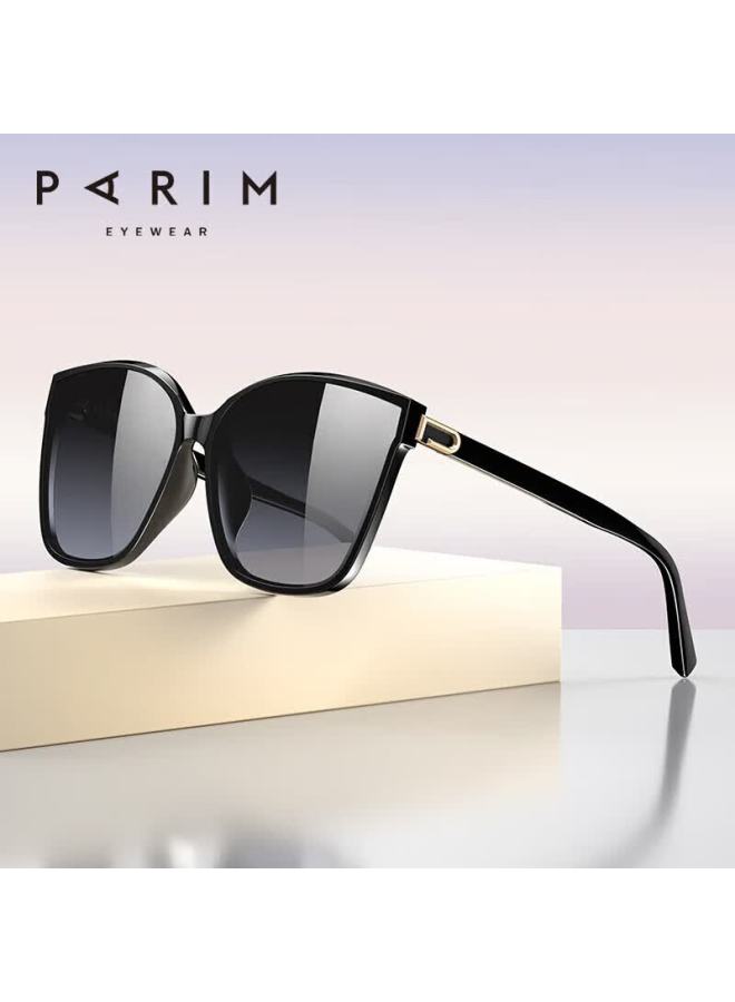 Parim Women's High-end Uv Protection Gm Sungl, Colorful Gradient Sungl For Sun Protection, Model 76035 W1