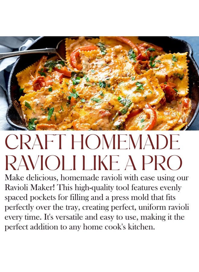 بيلمين مكبس رافيولي بيلمين | قالب بيلميني، مكبس بيروجي، صانع زلابية فطيرة اللحم بوتستيكر، طقم صنع معكرونة ختم الرافيولي، أدوات صنع المعكرونة، قالب مكبس رافيولي | يُحضّر ١٢ رافيولي، ١.٥ بوصة - Image 4