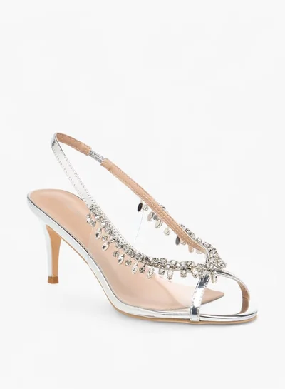 فلورا بيلا من شو إكسبرس Womens Embellished Slingback Shoes With Stiletto Heels