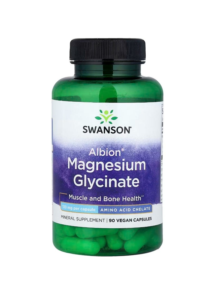 SWANSON Albion Magnesium Glycinate 133 mg 90 Vegan Capsules  - Image 1