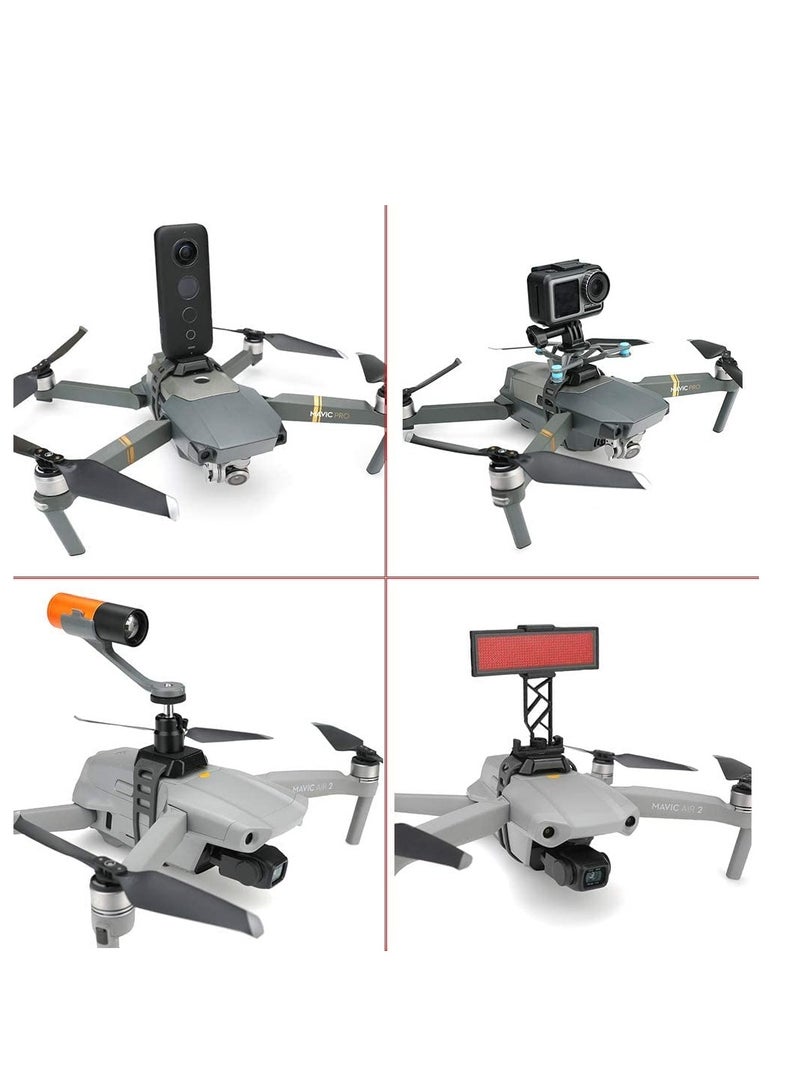 KASTWAVE Multifunctional Fixture Mount Extension Mount Drone Camera Mount Adapter for Mavic 3/Air 2s/2/Pro Mavic 2 Compatible with Insta360 Osmo Action Flight Light LED Display  - Image 3
