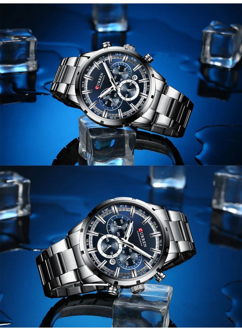 CURREN CURREN Hot Fashion Mens Watches Top Brand Luxury Wrist Watch Quartz Clock Watch Men Waterproof Chronograph  - Image 3
