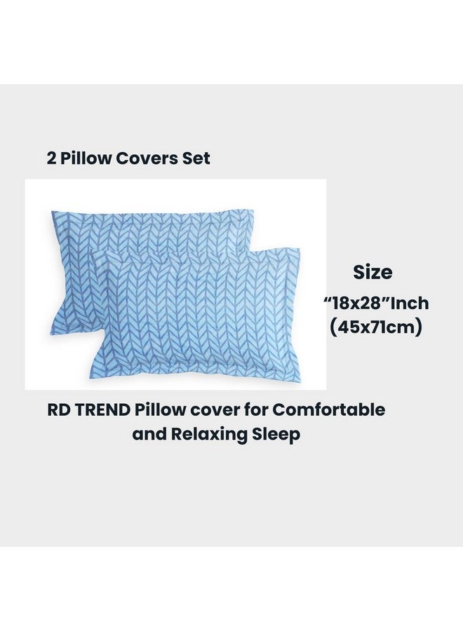 RD TREND Presents Luxurious Glace Cotton Super Soft 210 TC 360° Elastic Fitted Bedsheet King Size (78X72X8 Inch) with 2 Pillow Covers, Color-Blue,Pattern-Solid - Image 3