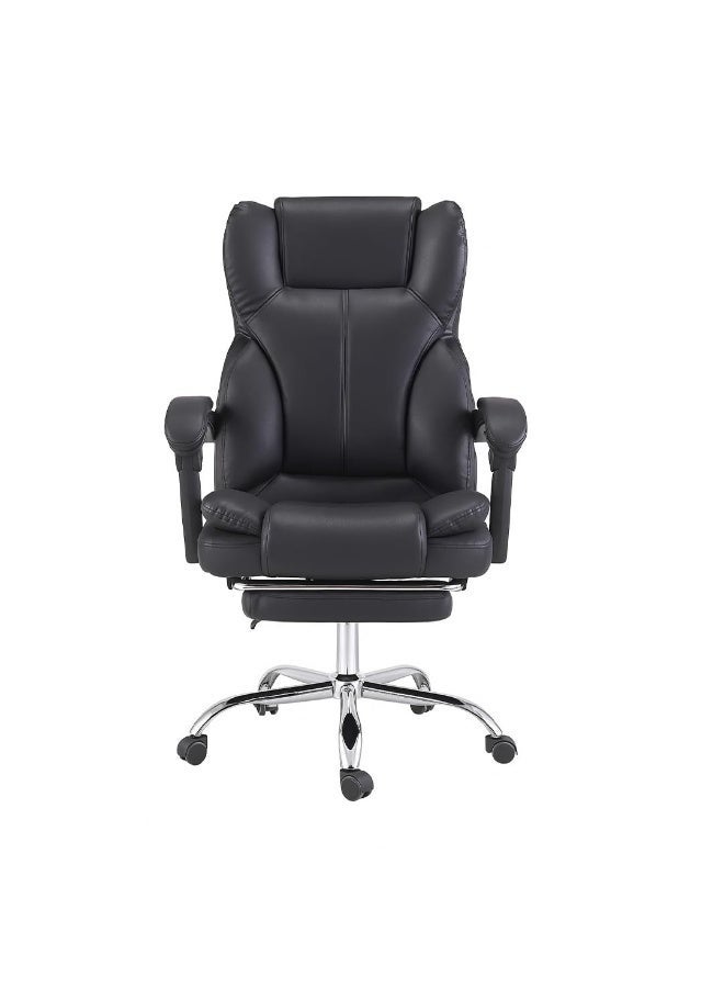 مالتي هوم فيرنيتشر كرسي مكتب مريح باللون الأسود من "مالتي هوم فيرنيتشر" (Multi Home Furniture) – يتميز بمسند للرأس ودعم لأسفل الظهر وإمكانية تعديل الارتفاع وقاعدة دوارة؛ مناسب للاستخدام ككرسي للألعاب، أو للدراسة، أو للكمبيوتر، أو كمكتب منزلي. - Image 1