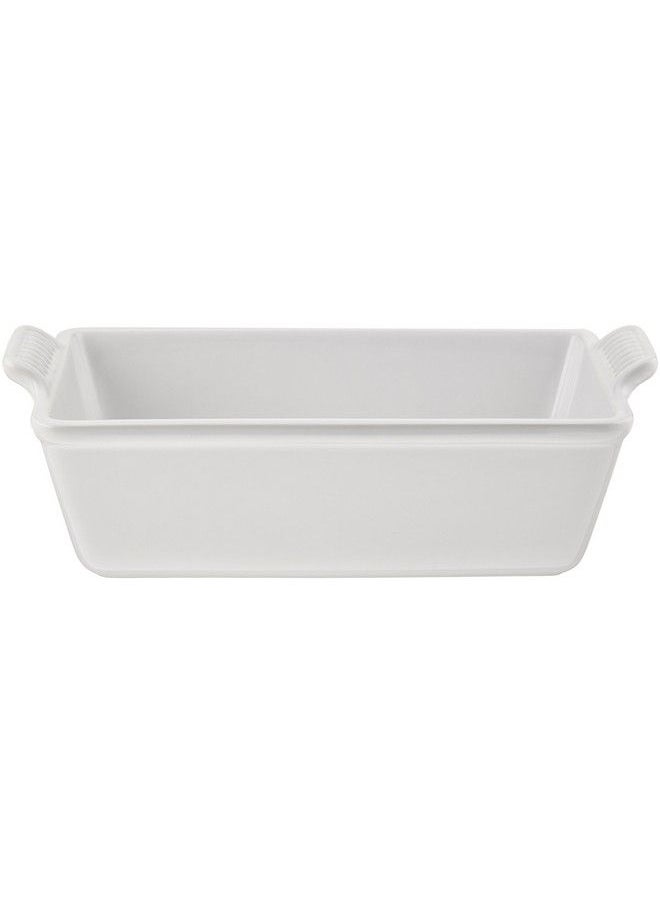 Le Creuset Stoneware Heritage Loaf Pan 9" X 5" X 3" (1.5 Qt.) White  - Image 1
