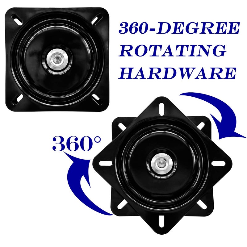 Evadow 2Pack 8Inch Heavy Duty Bar Stool Swivel Plate Chair Swivel Base with Solid Ring of Ball Bearings 500lbs Capacity Replacement Swivel Seat Parts Lazy Susan Hardware for Barstools Recliner Chair Boat  - Image 3