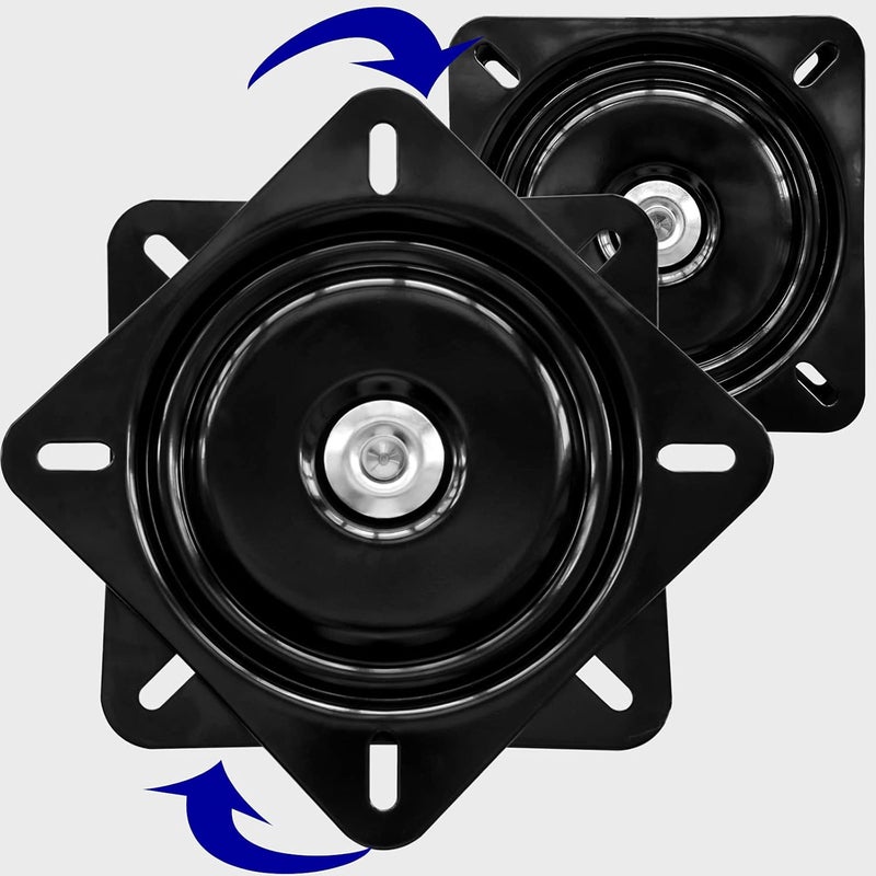Evadow 2Pack 8Inch Heavy Duty Bar Stool Swivel Plate Chair Swivel Base with Solid Ring of Ball Bearings 500lbs Capacity Replacement Swivel Seat Parts Lazy Susan Hardware for Barstools Recliner Chair Boat  - Image 1