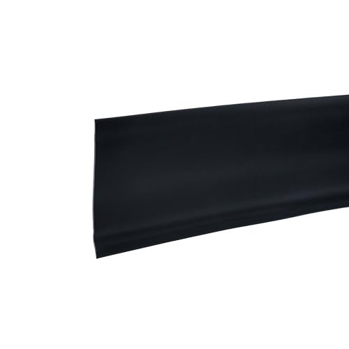 M-D Building Products 4-Inch x 60-Feet Dry Back Vinyl Wall Base, Flexible Dry Back Vinyl Trim with Toe - Easy Install Molding Trim for Floors and Baseboards, Black (73896) - Image 1