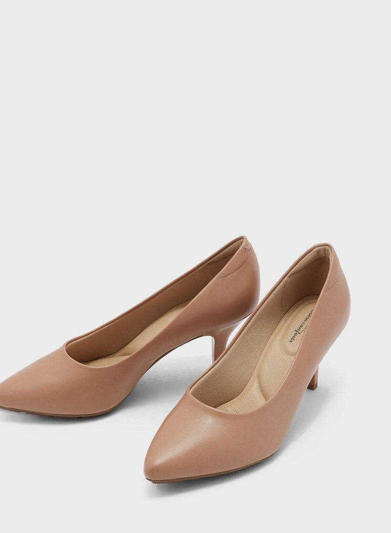 MODARE Pointed Toe Low Heel Pumps - Image 4