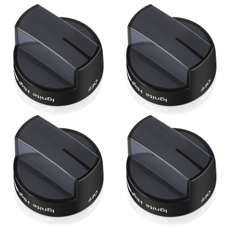 TURNEGOO W10339442 Gas Stove Knobs, Cooktop Surface Burner Control Knobs Black Replacement, Compatible with Whirlpool Gas Range/Stove/Oven, Replaces WPW10339442 PS11753188 (4packs) - Image 4