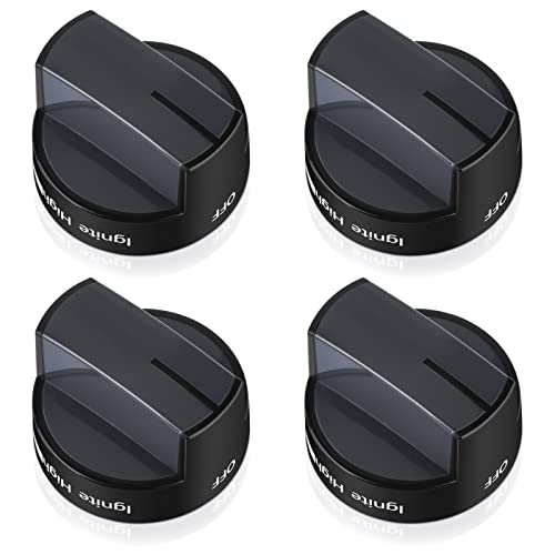 TURNEGOO W10339442 Gas Stove Knobs, Cooktop Surface Burner Control Knobs Black Replacement, Compatible with Whirlpool Gas Range/Stove/Oven, Replaces WPW10339442 PS11753188 (4packs) - Image 1