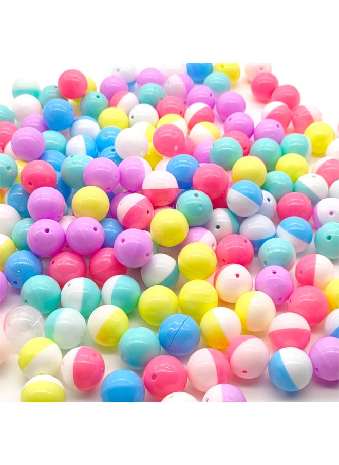 null - Mini Gashapon Machine Special Gashapon 18mm Gashapon Empty Shell Separable Eggshell Track Shell-Color:purple+white - Image 1