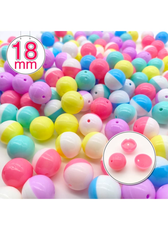 null - Mini Gashapon Machine Special Gashapon 18mm Gashapon Empty Shell Separable Eggshell Track Shell-Color:purple+white - Image 1